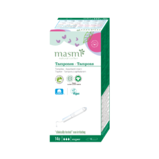 Tampons Super avec applicateurs 100% Coton Bio Masmi -14 unités