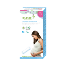 Serviettes hygiéniques maternité 100% Coton Bio Masmi - 10 unités