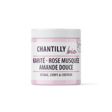 Chantilly Bio Karité, Rose Musquée & Amande Douce, 200ml